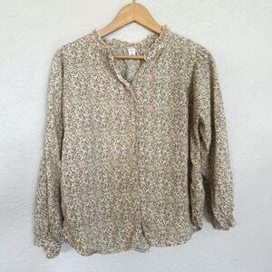 Floral button down blouse